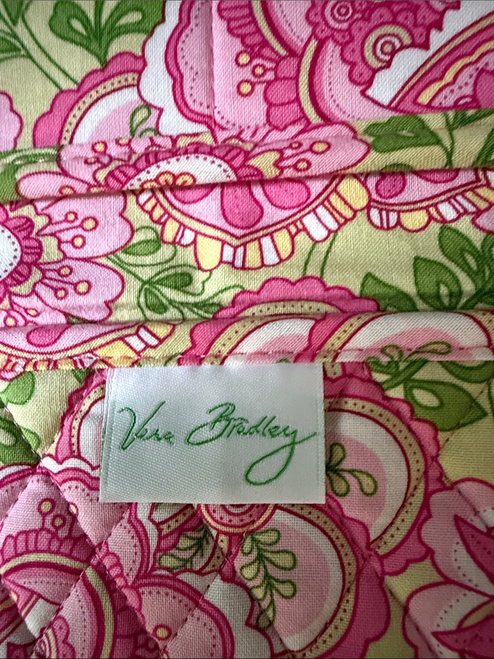 Vera Bradley Pink Floral Quilted Cotton Wallet - Picture 3 of 7